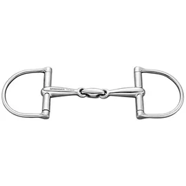 Sprenger D-Ring Gebiss doppelt gebrochen 16 mm 13,5 cm Silber/Weiß