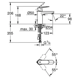 Grohe Eurosmart Cosmopolitan M-Size Einhandmischer chrom 23326000