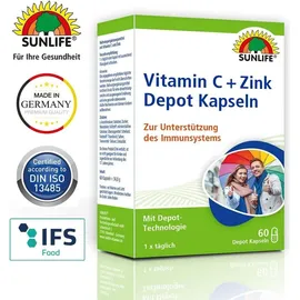 Sunlife Vitamin C + Zink Depot Kapseln 60 Kapseln