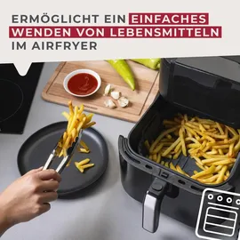 Fackelmann Küchenzangen-Set 2-teilig Edelstahl Silber/Weiß