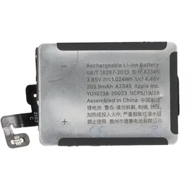 AccuCell Akku passend für Apple Watch 6 40mm, A2291, Li-Polymer, 3,85V, 265mAh, 1,0Wh, ohne Werkzeug