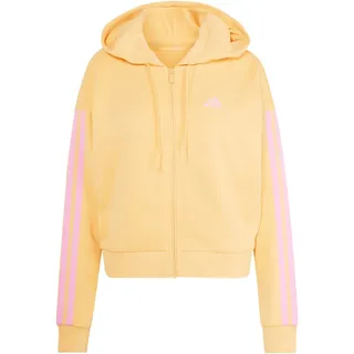 adidas Essentials 3-Streifen French Terry Sweatjacke Damen KC5216 - semi ice tangerine/st tropic bloom S