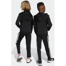 adidas Trainingsanzug ADIDAS SPORTSWEAR "ESSENTIALS KIDS", Jungen, Gr. 116, schwarz-weiß (schwarz, weiß), Obermaterial: 100% Polyester, Sportanzüge Trainingsanzug, mit 3-Streifen, aus weichem Trikotstoff, mit CLIMACOOL Technologie