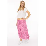 Zwillingsherz Maxirock Damen Floral Rosa L/XL