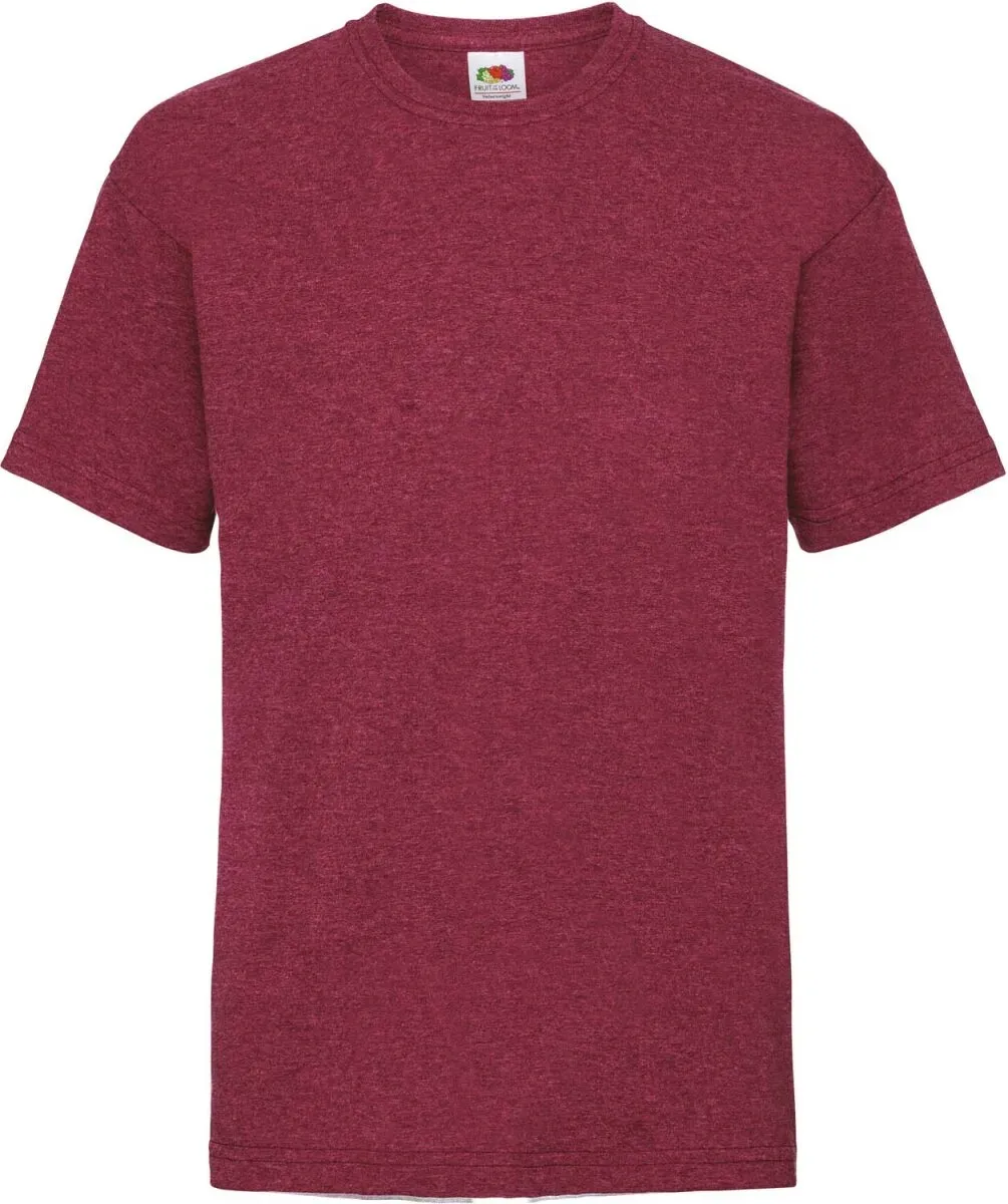Fruit of the Loom Kinder Valueweight T Kids T-Shirt 61-033-0 vintage heather red 128