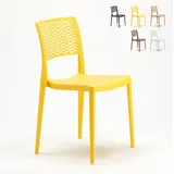Stuhl Stapelbar Aus Polypropylen Stühle Für Bar Küche Und Garten Cross - Gelb