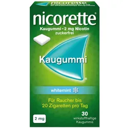 nicorette 2 mg Nikotinkaugummi whitemint für Raucher zum Aufhören