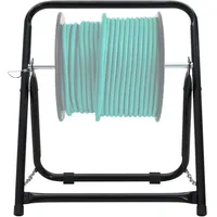 VidaXL Schlauchwagen 48 cm 45 kg Schwarz Pulverbeschichteter Stahl