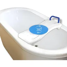 Mobiclinic Mobiclinic, Badewannenbrett senioren, Modell océano, Europäische Marke, Drehbarer Sitz, 360o, Badewannensitz mit haltegriff, Badesitz für Erwachsene, Wannensitz, Bis zu 100 kg, Weiß & blau
