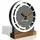 Flexistyle Modern standuhr tischuhr klein aus Holz Eiche Wohnzimmer Badezimmer Uhr Holz tischuhren holzuhr Tisch Uhr tischuhr modern standuhr Clock grau Weiß (Style 7)