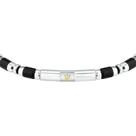 Maserati Iconic Armband Edelstahl schwarz JM334AVD46 Größe 19 cm