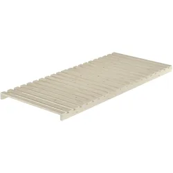 Erst-Holz Niederflurbett metallfrei 90x200 Futon metallfreier Lattenrost, Fichte unbehandelt V-60.97-09mit Matratze