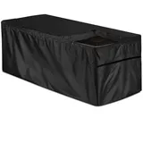 Kissenbox Abdeckung Garten Kissentruhe Allzwecktruhe Auflagenbox Schutzhülle Gartenbox Abdeckplane Gartentruhe Schutzplane Abdeckhaube 100 Wasserdicht UV- Sowie Witterungsbeständig, 123X62X55cm