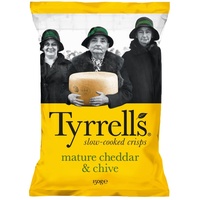 Tyrrells slow-cooked crisps Cheddar & Chive (1 x 150 g)