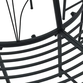 vidaXL Baumbank Ø 160 x 89 cm Schwarz