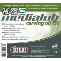 KETTLITZ-Medialub Carving Oil 150 - Bio Kettenöl für Holzschnitzer - Kanister 5 Liter