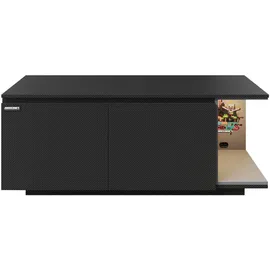 Phoenix Minecraft Lowboard 125x50x40 cm Schwarz Holzwerkstoff