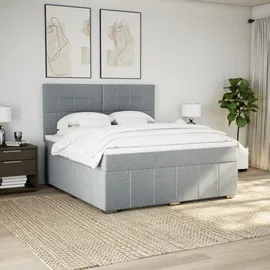 vidaXL Boxspringbett 180 x 200 cm Hellgrau