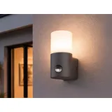 meineWunschleuchte Außenwandleuchte Aluminium 17,5 cm mit Bewegungsmelder anthrazit