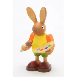 Christian Ulbricht Erzgebirge Hase mit Farbpalette 8,5 cm