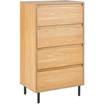 Beliani Kommode Nikea 60 x 104 x 40 cm Braun/Schwarz