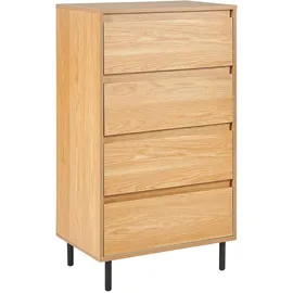 Beliani Kommode Nikea 60 x 104 x 40 cm Braun/Schwarz
