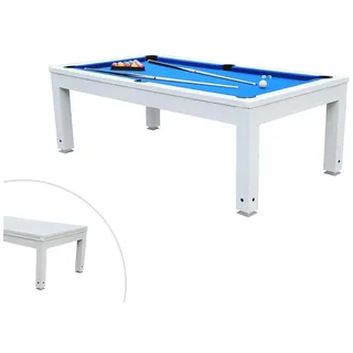 Vente-unique-Multifunktionstisch Billard & Esstisch höhenverstellbar - 207 x 114 x 79 cm - Snooker