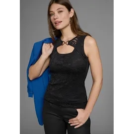 MELROSE Spitzentop Schwarz 38