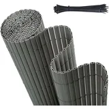 Sekey Sichtschutzmatte PVC 90 x 500 cm Hellgrau