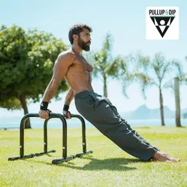 PULLUP & DIP Fitness Parallettes Schwarz
