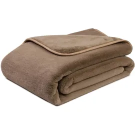 Gözze Merino Decke 150 x 200 cm taupe