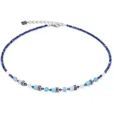 Coeur De Lion Damen Halskette 4565/10-0700 GeoCUBE® Small Iconic Mono blau