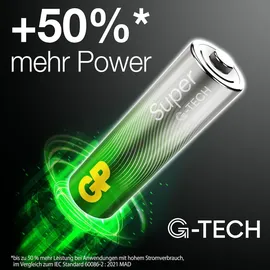 GP Super Alkaline G-tech AA Batterie
