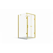 Buylando Emma U-Form Duschkabine 80 x 120 cm rechts gold transparent