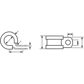 HellermannTyton Befestigungsschelle ALU4C-ALUCR-NABK