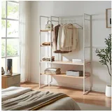 [en.casa] Garderobenständer Horgau 180 x 120 x 40 cm Eiche