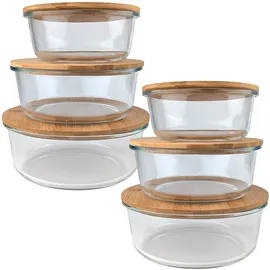 ideoon home Vorratsdose rund 1400 ml 6 St.