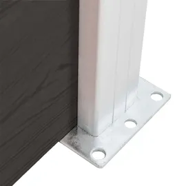 vidaXL WPC Zaunelement 175 x 105 cm schwarz