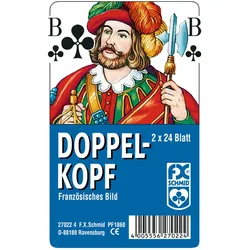 Ravensburger  27022 - Doppelkopf, Französisches Bild, 2x24 Karten in Klarsicht-B...