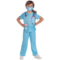 amscan Kinder Nachhaltiges Arzt Kostüm, hellblau, 86-92