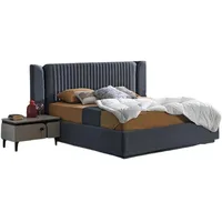 JV Möbel Designer Set Bett mit 2x Nachttische), Holzmöbel Schlafzimmer Komplett