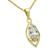 Fascination by Ellen K. Halskette 333/- Gold Zirkonia weiß Charms & Kettenanhänger Damen