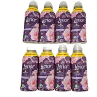 Lenor Weichspülerkonzentrat, 200 Waschgänge (8 x 25), Rosa Amethyst und Noten von Moschus, langanhaltende Frische und Weichheit des pflanzlichen Ursprungs, duftende Bettwäsche bis zu 1 Woche