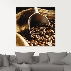 Glasbild ARTLAND "Kaffee", braun (farbe bild(er): braun), B:20cm H:20cm, Bilder, in verschiedenen Größen