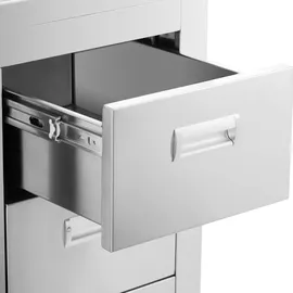 Royal Catering Spülenschrank 2 Becken - - Edelstahl - 400 x 400 x 300 mm