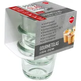 Weck 3er Set Gastropack 80 ml Gourmetgläser (perfekte Kreationen, Backofengeeignet, Spülmaschinengeeignet, Stabilität, Delikatessengläser, ohne Deckel) 76123