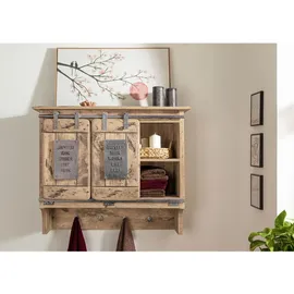 Massivmoebel24 Wandgarderobe Mango 90 x 30 x 75 cm Beige