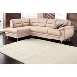 sit&more Ecksofa »Mailand L-Form«, wahlweise mit Bettfunktion beige