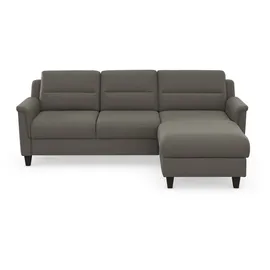 sit&more Ecksofa SIT & MORE "Farö L-Form", braun (schlamm), B:234cm H:90cm T:168cm, Sofas, Ecksofa, inklusive Federkern, wahlweise mit Bettfunktion und Bettkasten