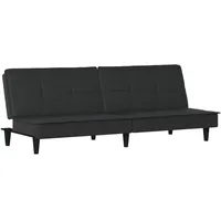 vidaXL Schlafcouch Stoff 2-Sitzer Schwarz